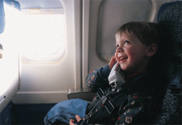 kid on plane